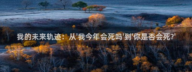 聚彩体育4：我的未来轨迹：从\'我今年会死吗\'到\'你是否会死?\'