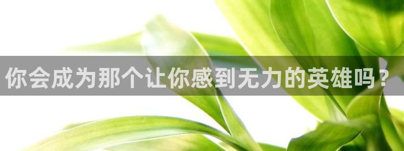 聚彩体育2：你会成为那个让你感到无力的英雄吗？
