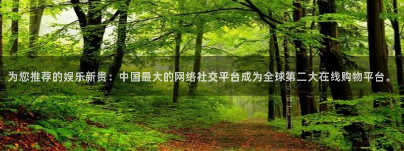 聚彩3平台注册：为您推荐的娱乐新贵：中国最大的网络社交平台成为全球第二大在线购物